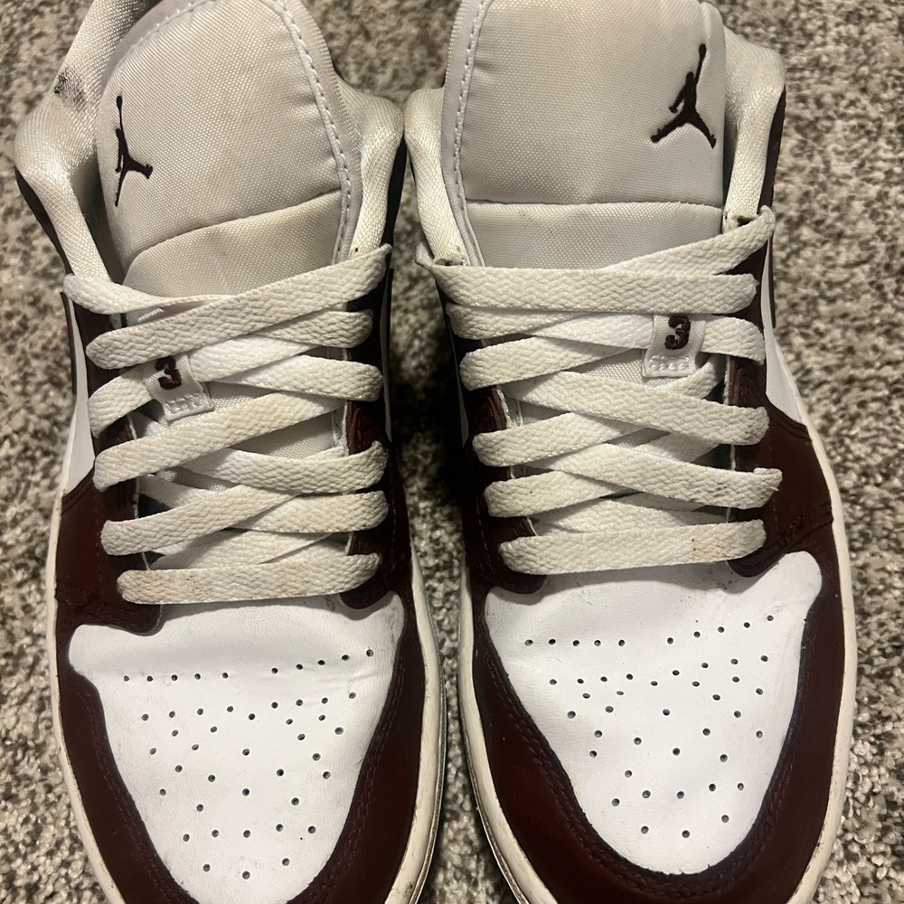 Jordan Men's White and Brown Sneakers